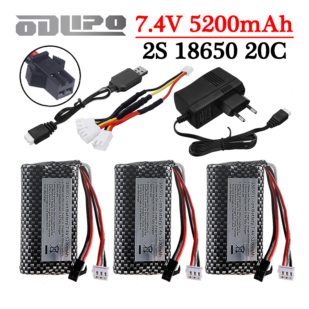 Drone Battery Charger - Batterie Li-ion 18650 7.4V 5200mAh avec