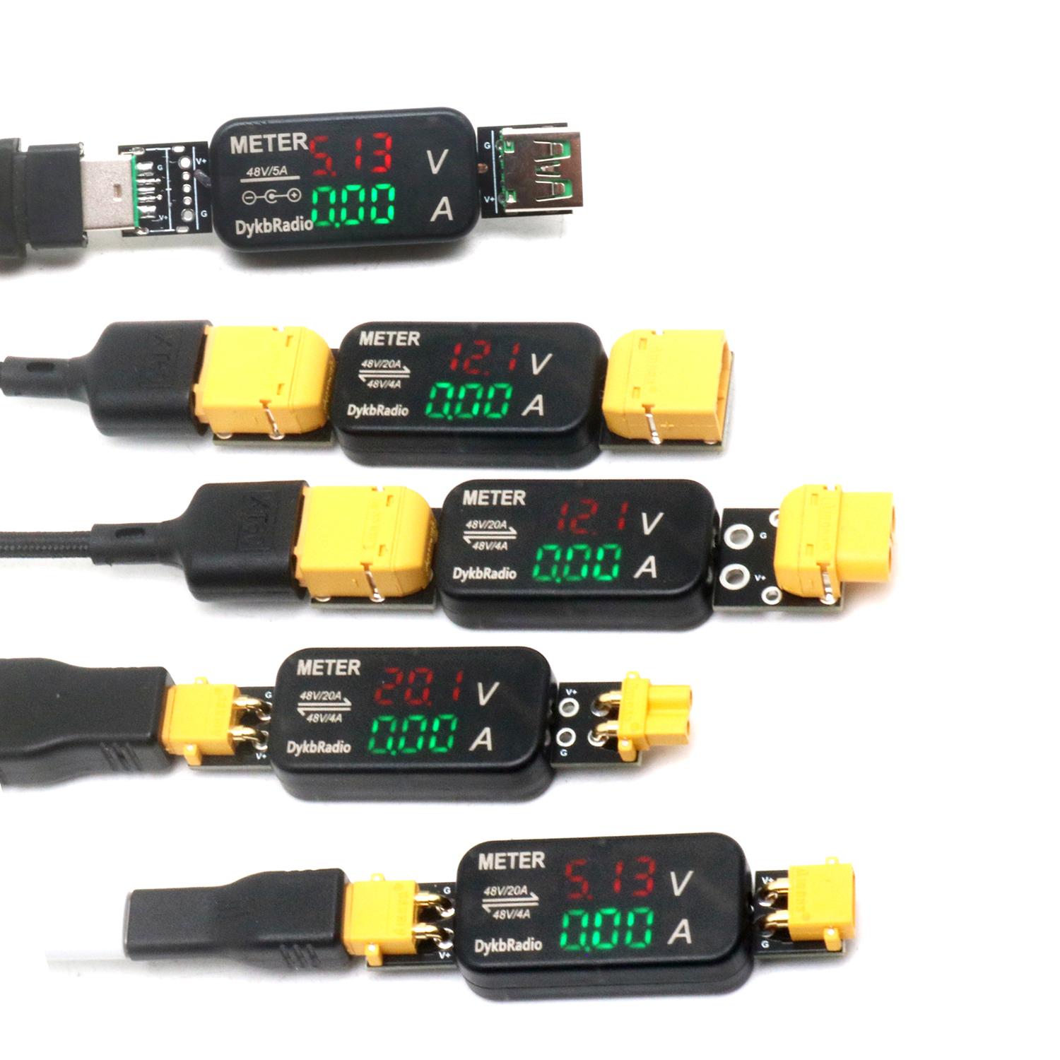 Drone Battery Voltage Checker - USB XT30 XT60 DC 20A tension