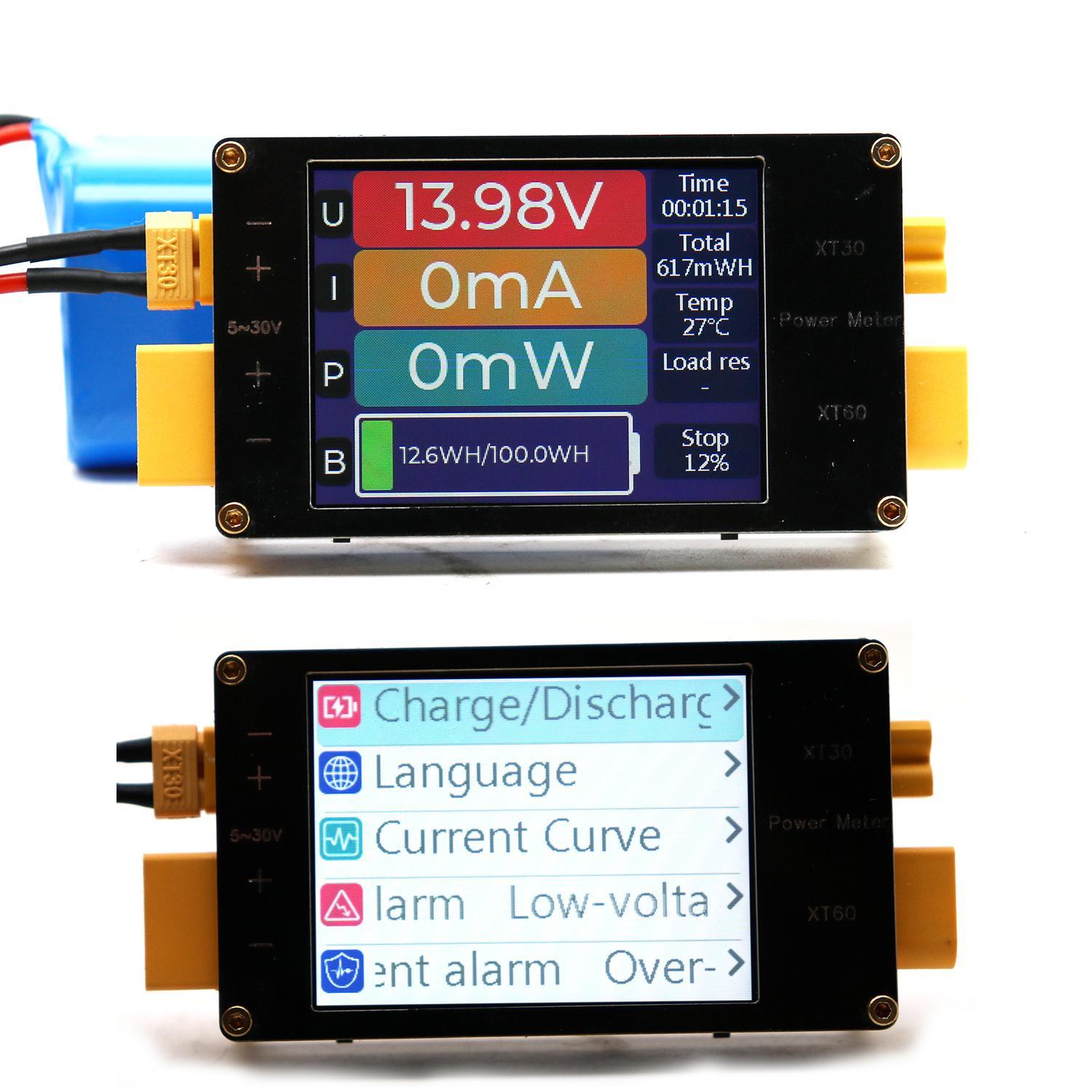Drone Battery Voltage Checker - Moniteur de courant bidirectionnel 64A XT60