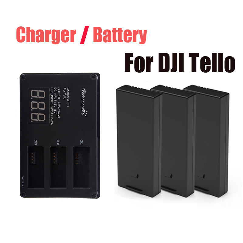 Drone Battery Balance Charger - Batterie d'origine DJI Tello/chargeur de batterie