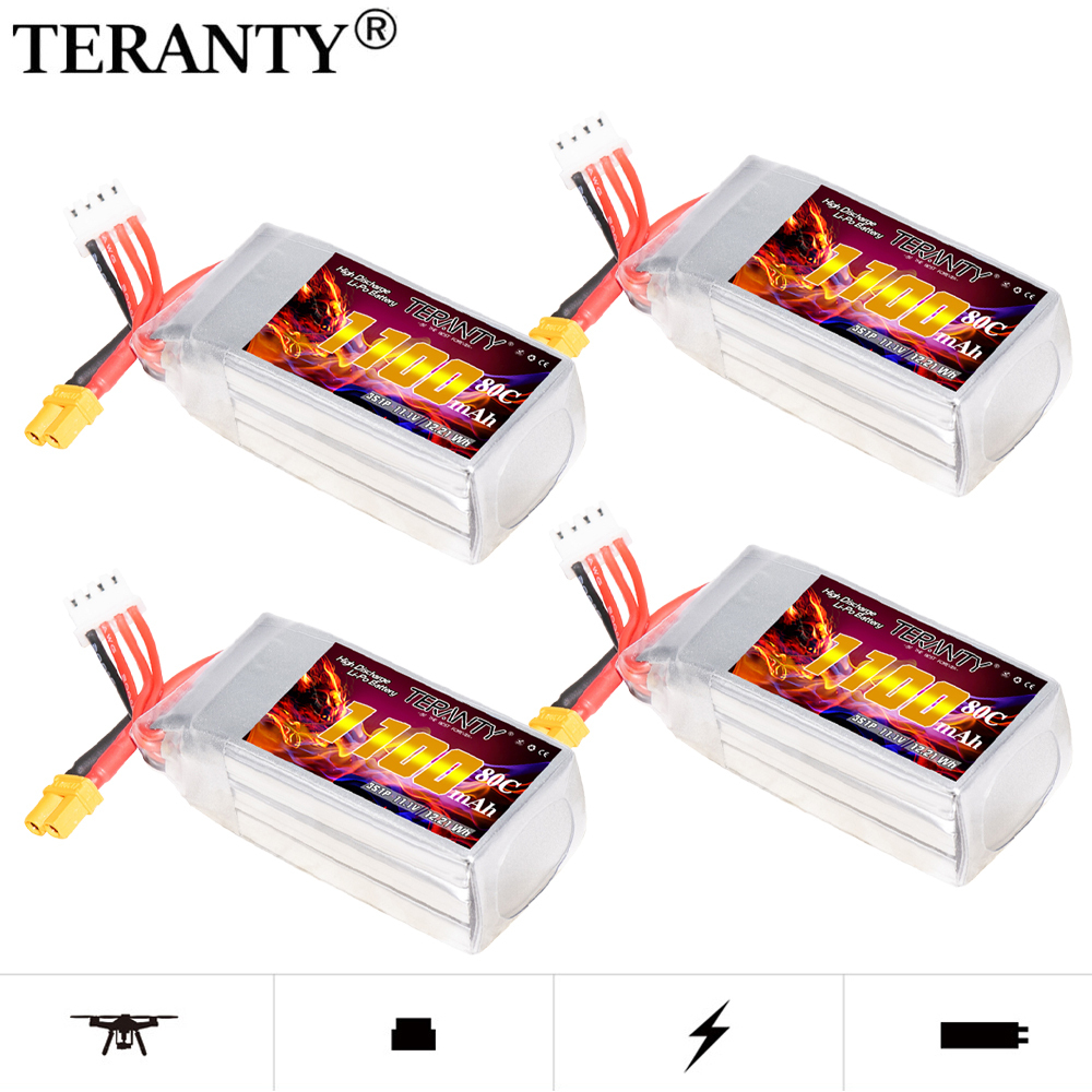Drone Battery 3S - Batterie LiPo TERANTY 3S 11.1V 1100mAh