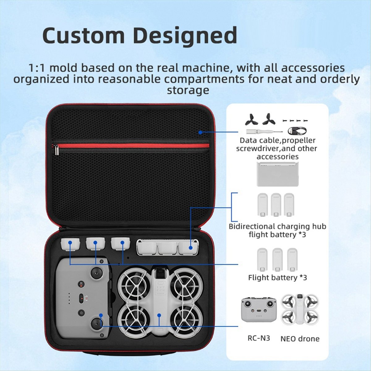 Drone Battery Strap - Sac de transport A43M pour drone