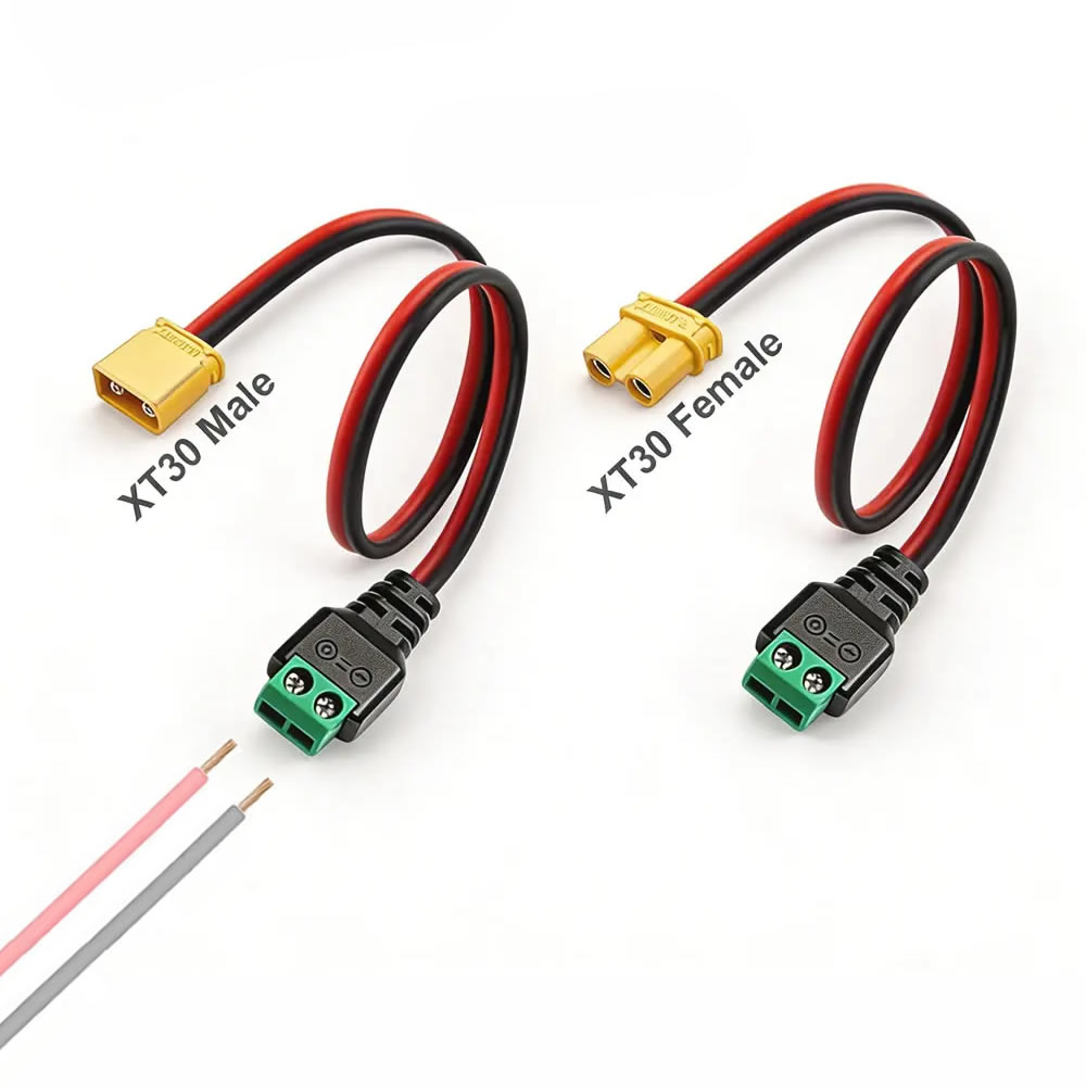 Drone Battery Connector - Connecteur mâle-femelle XT30 vers adaptateur à