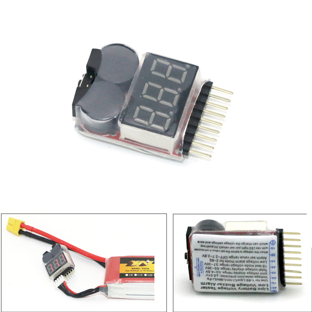 Drone Battery Alarm - Testeur de tension de batterie Lipo,