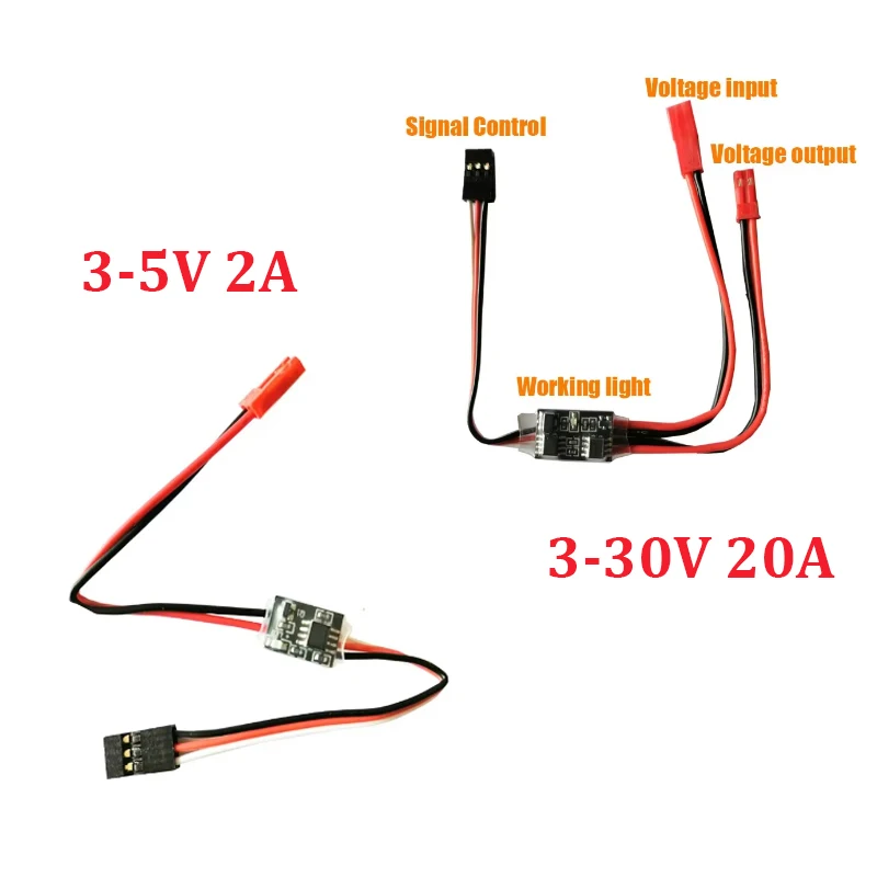 Drone Battery High Voltage - Interrupteur électronique télécommandé haute intensité 2-20A,