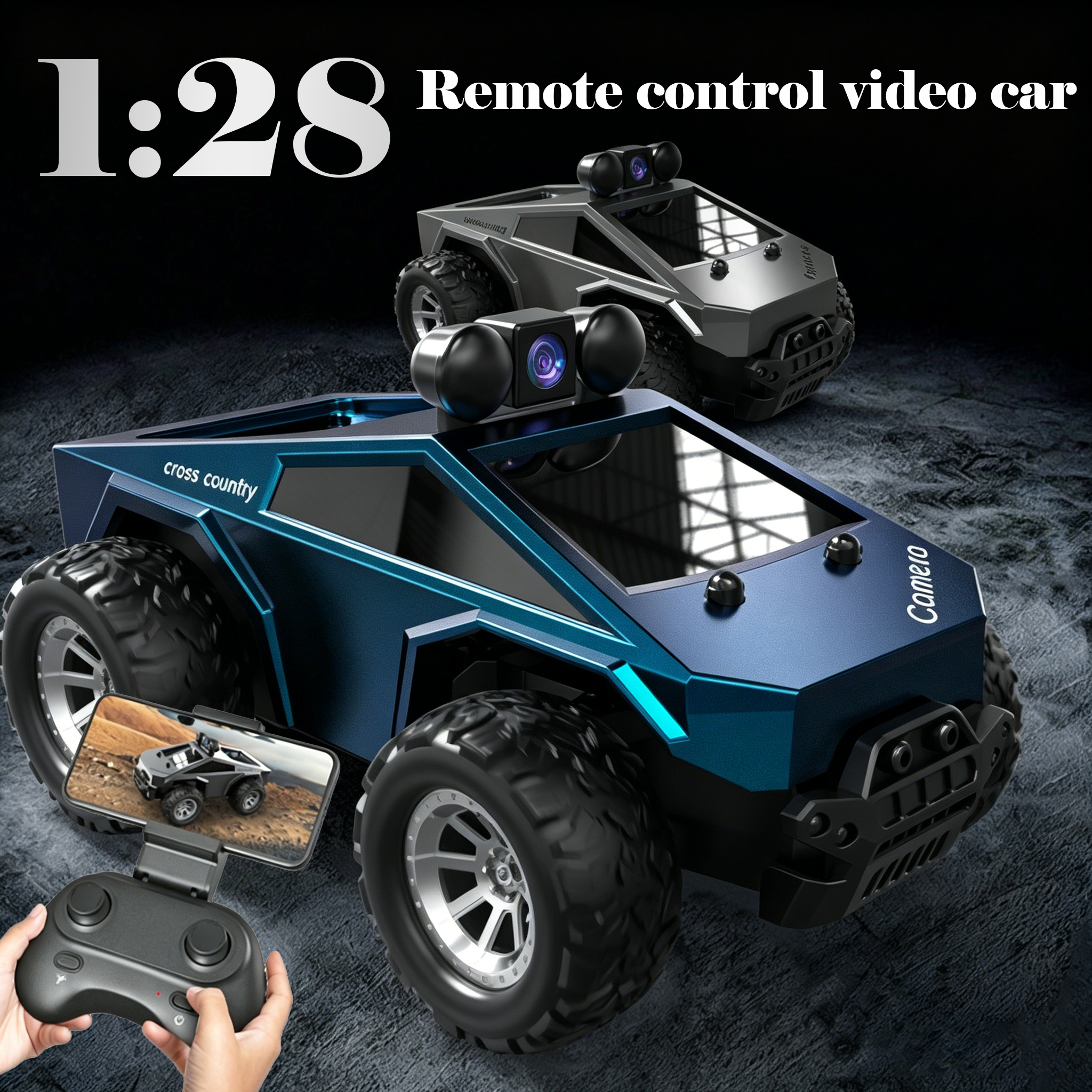 Drone Battery Alarm - Voiture télécommandée tout-terrain 4x4 avec caméra,