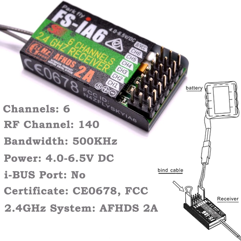 Flysky FS-IA6 récepteur 6CH do - Drone Battery Plate avis et prix