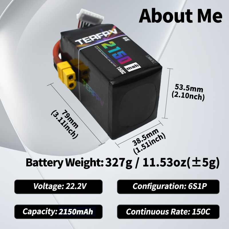Batterie Lipo TERFPV 6S 22.2V  - Drone Battery 6S avis et prix