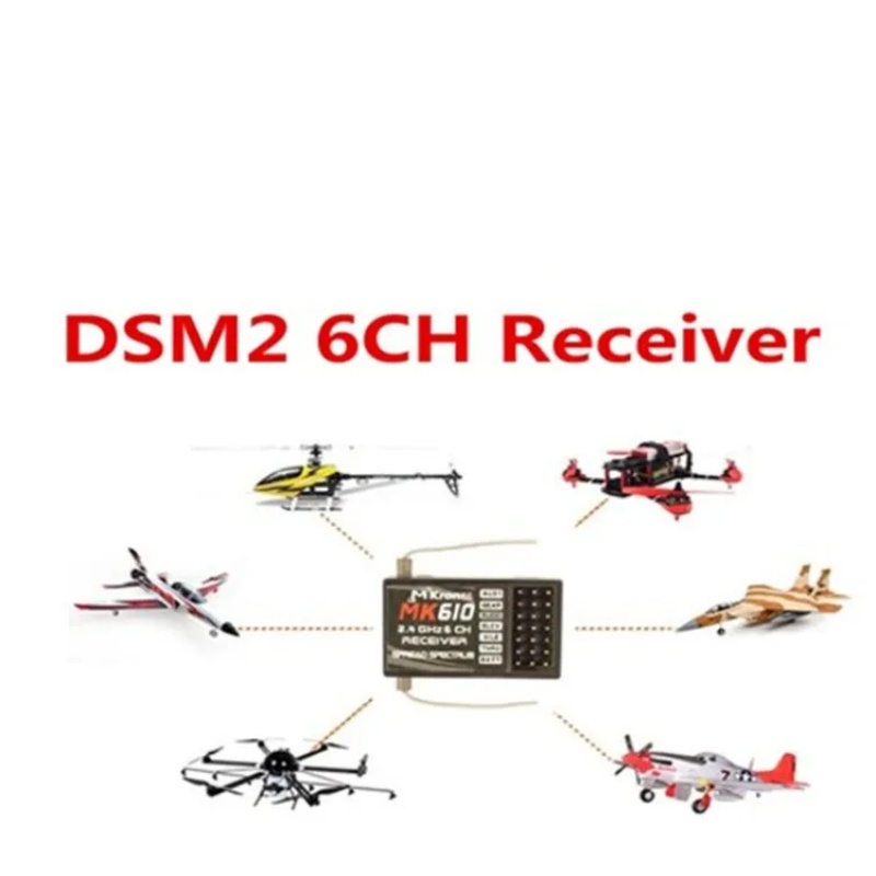 DSM2 MK610 AR6100 2.4G 6CH RC  - Drone Battery Plate avis et prix