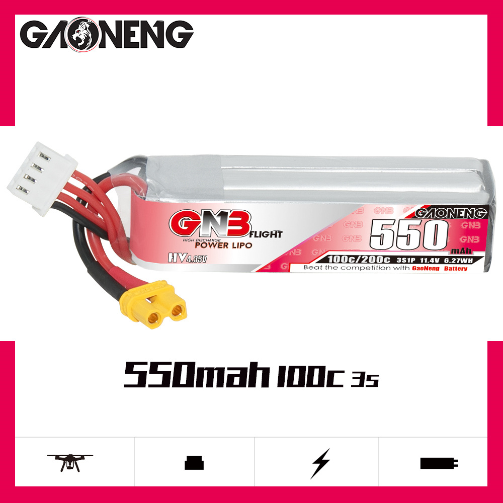 GNB HV 11.4V 550mAh 100C/200C  - Drone Battery 3S avis et prix