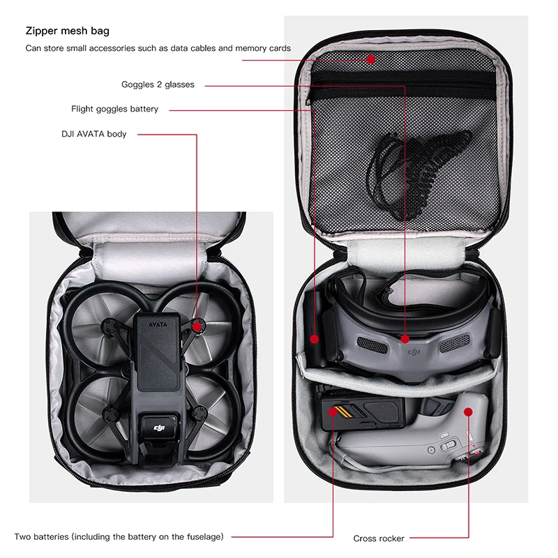 Étui Portable double couche de - Drone Battery Bag avis et prix