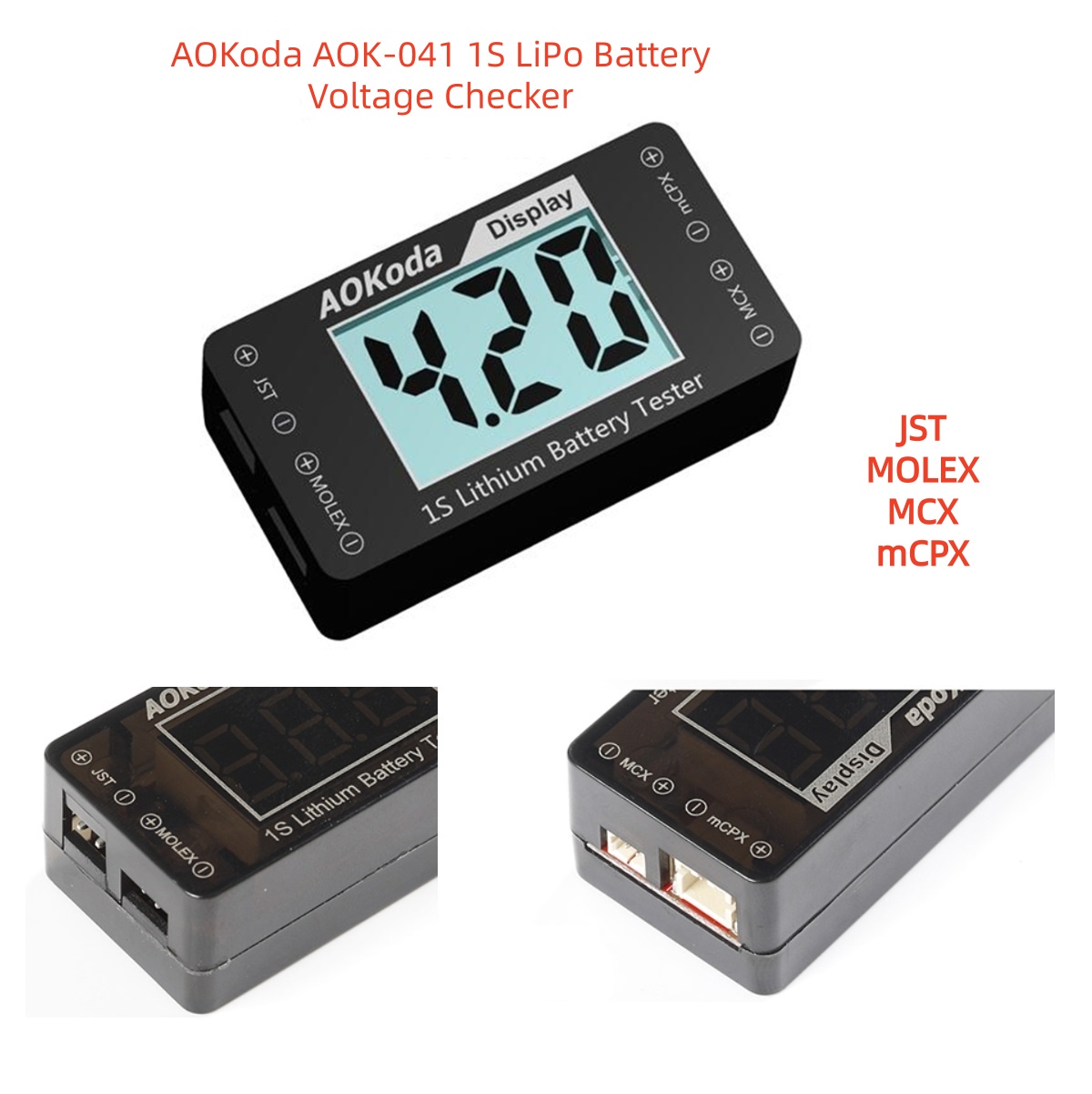 AOKoda AOK-041 1S testeur de t - Drone Battery Voltage Checker avis et prix