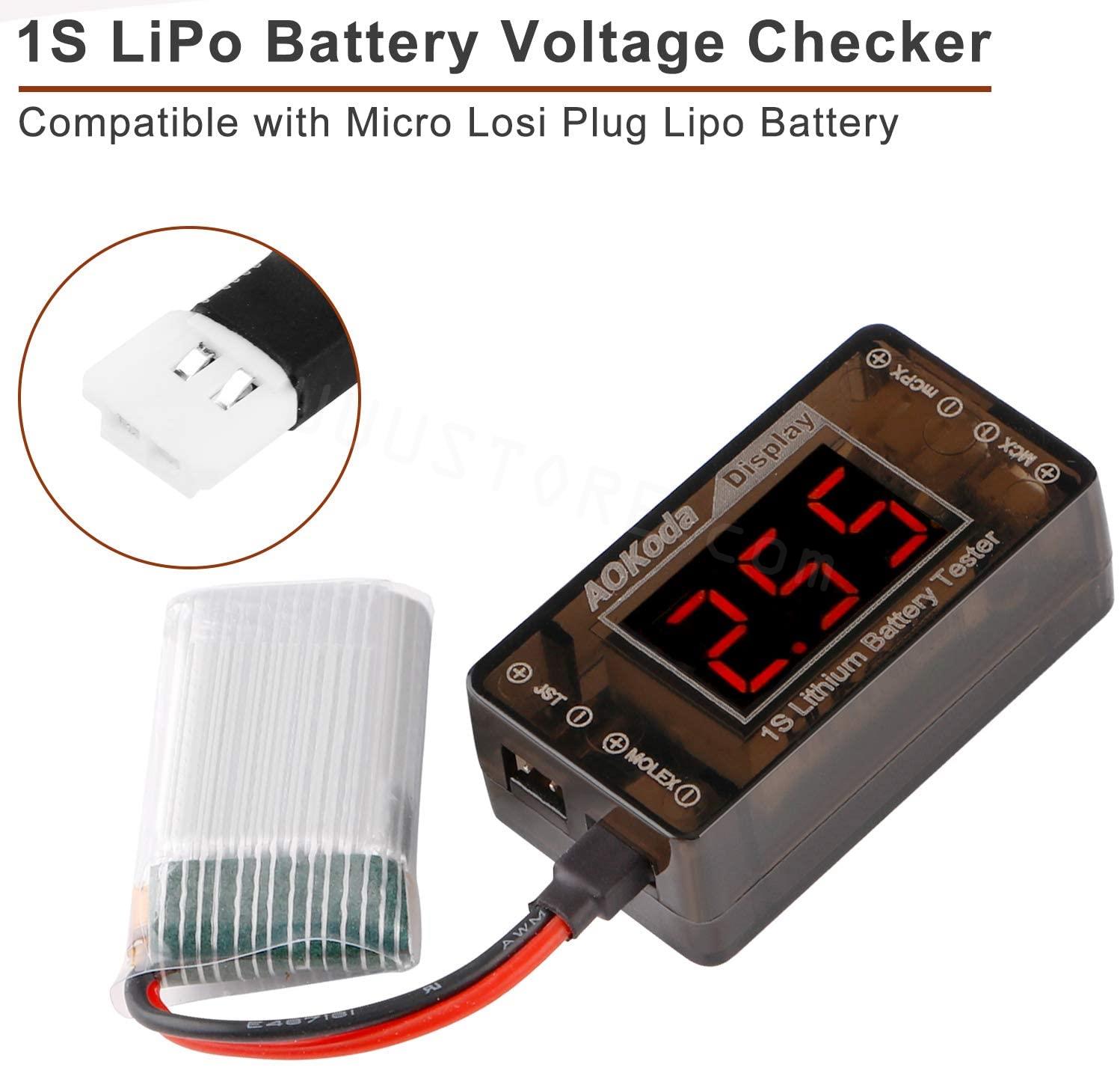 AOKoda AOK-041 1S testeur de t - Drone Battery Voltage Checker avis et prix