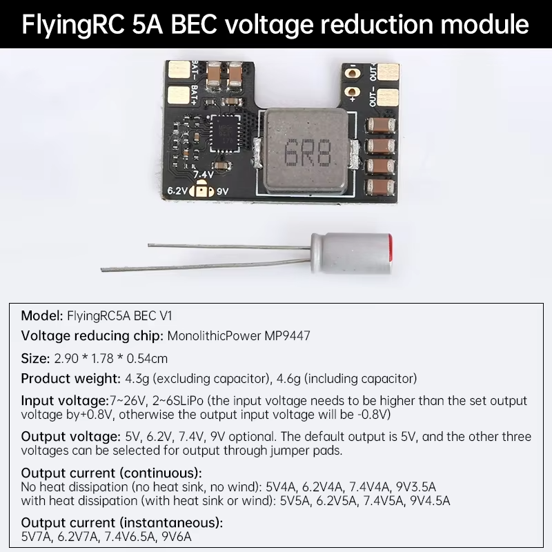 FlyingRC 5A BEC Module régulat - Drone Battery 6S avis et prix