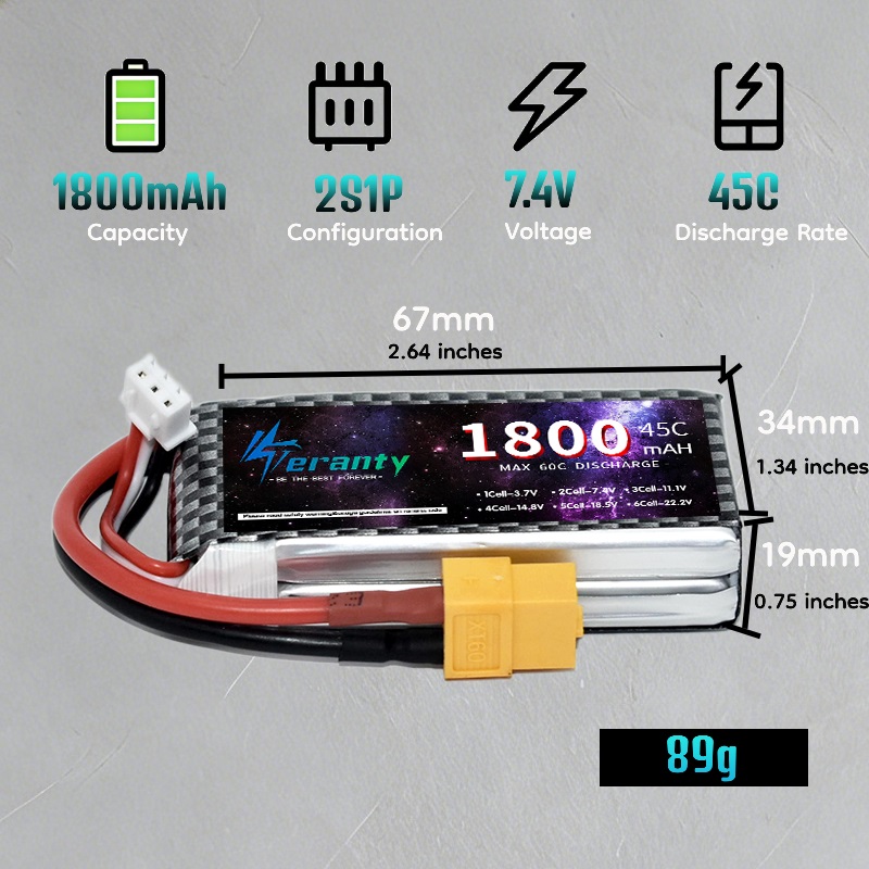 Batterie Lipo TERANTY 2S 3S 4S - Drone Battery 3S avis et prix