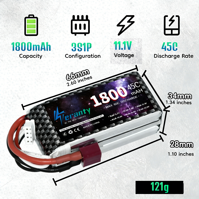 Batterie Lipo TERANTY 2S 3S 4S - Drone Battery 3S avis et prix