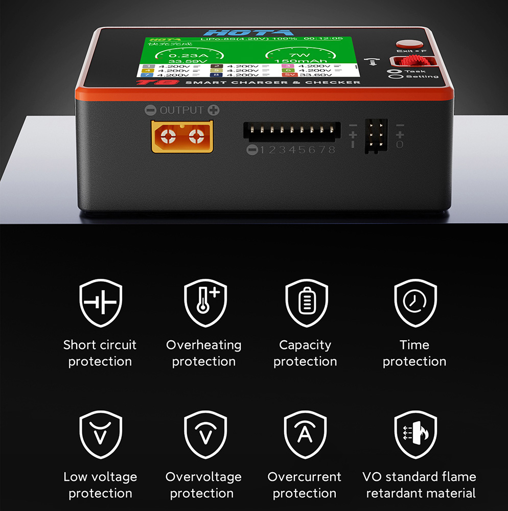 Chargeur intelligent HOTA T8 p - Drone Battery Smart avis et prix