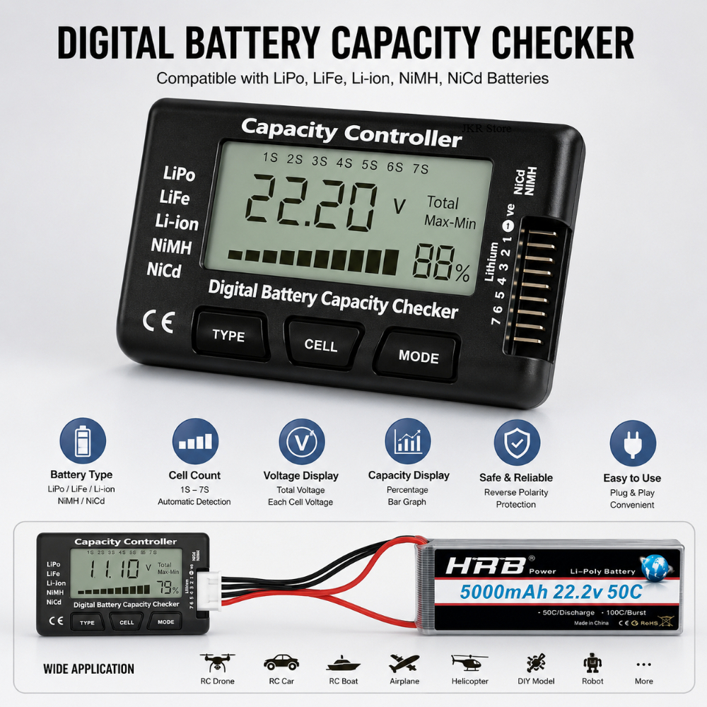 Testeur numérique de capacité  - Drone Battery Voltage Checker avis et prix