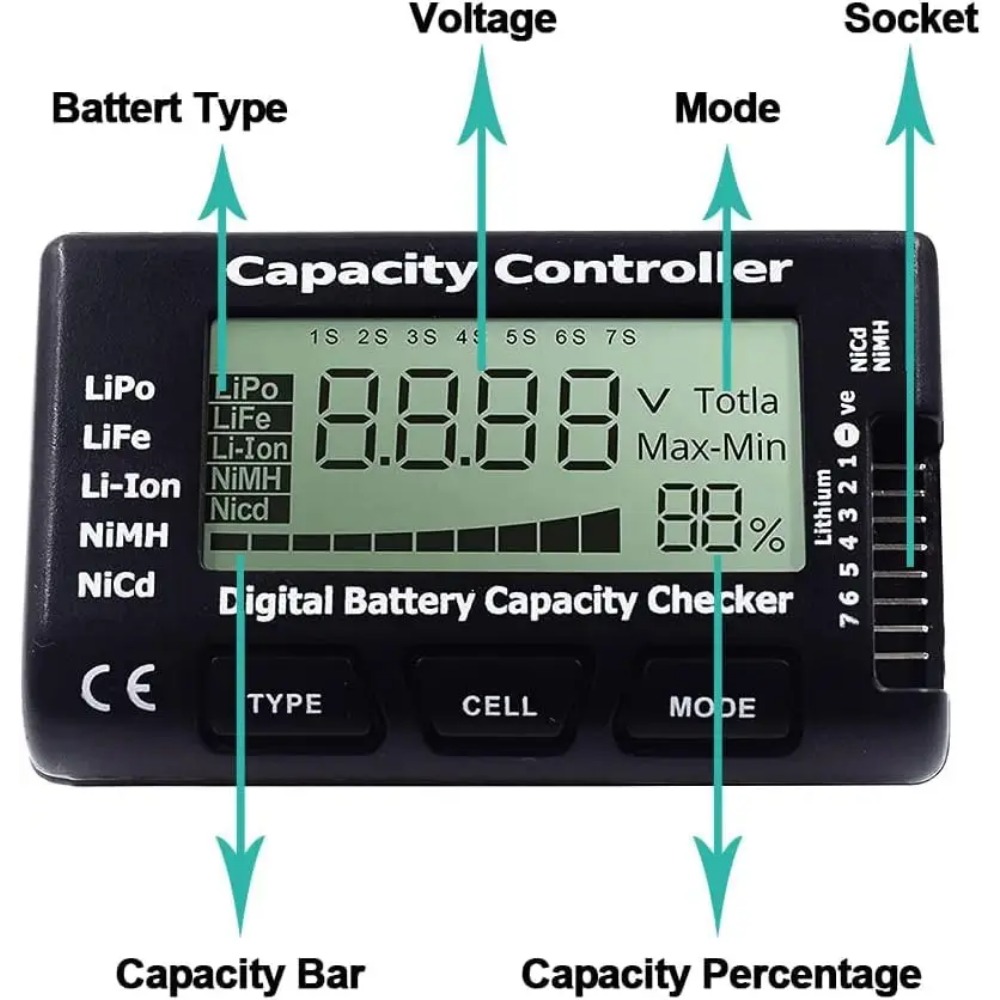 Testeur numérique de capacité  - Drone Battery Voltage Checker avis et prix