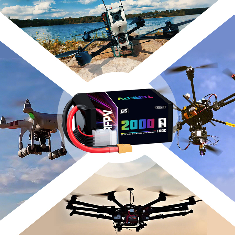 TERFPV 6S 22.2V 2000mAh 150C/3 - Drone Battery 6S avis et prix