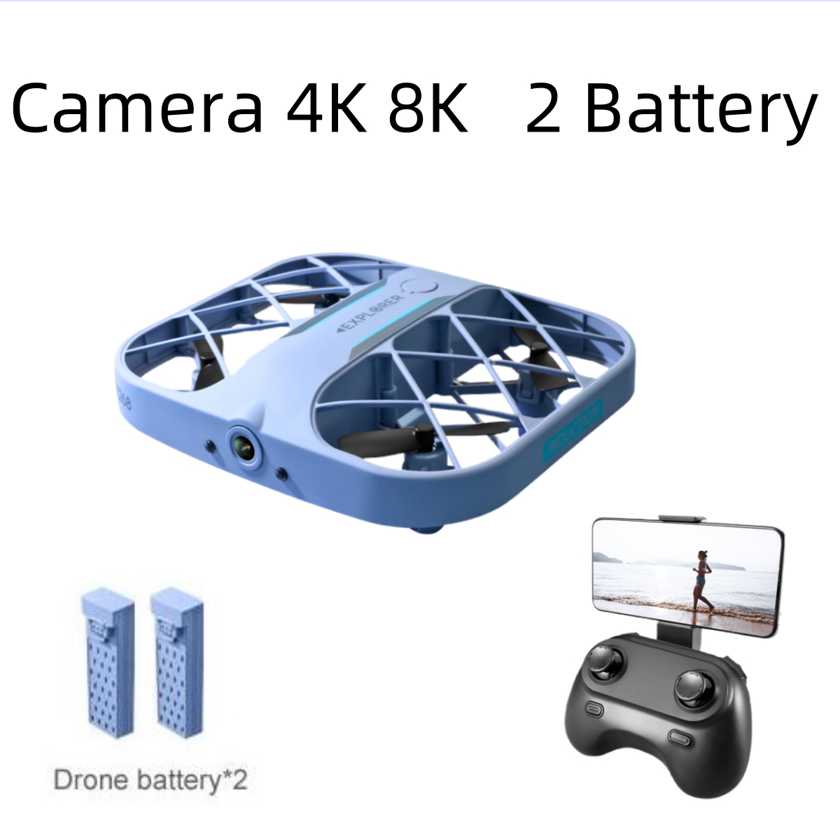 Drone RC JJRC H107 FPV avec 2  - Drone Battery Case avis et prix